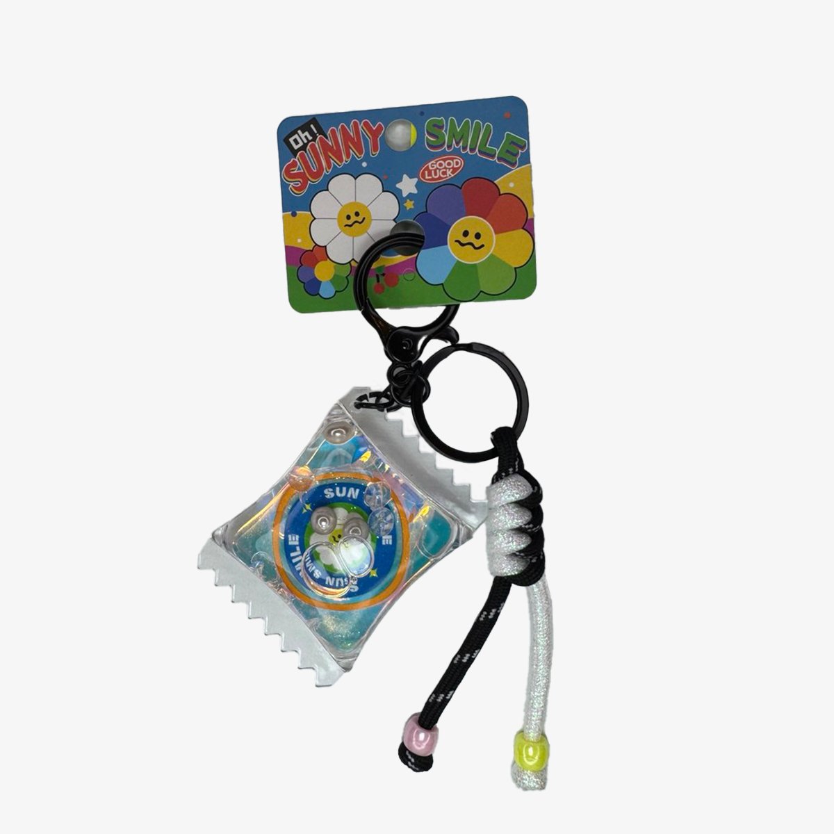 SUNNY SMILE Black Lanyard - Keychain