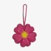 crochet flower sakura - bag charm
