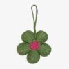 crochet flower Green - bag charm